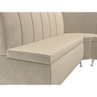 Кухонный угловой диван «Кантри», микровельвет, цвет бежевый - Фото 4