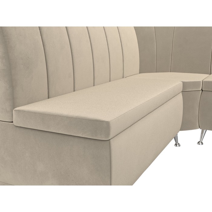 Кухонный угловой диван «Кантри», микровельвет, цвет бежевый - фото 1887957564