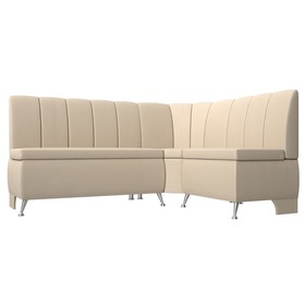 Кухонный угловой диван «Кантри», экокожа, цвет бежевый