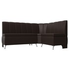 Кухонный угловой диван «Кантри», экокожа, цвет коричневый - фото 298449389