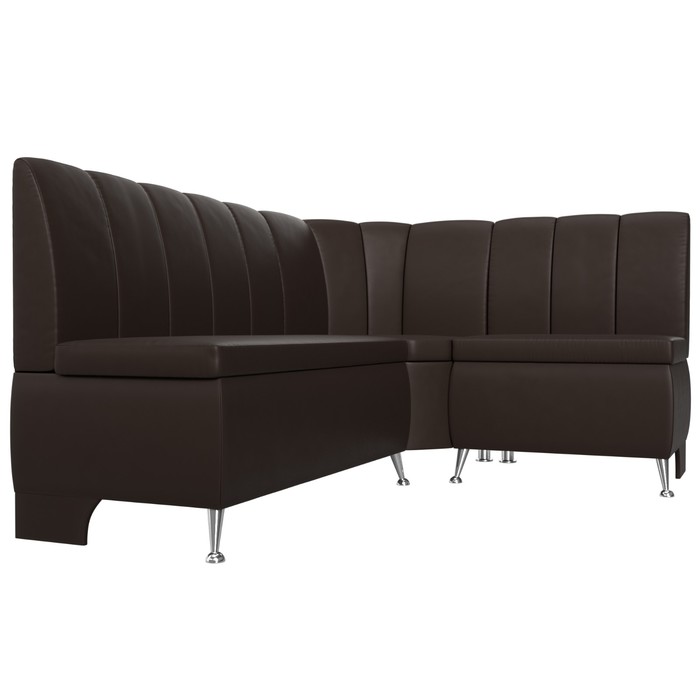 Кухонный угловой диван «Кантри», экокожа, цвет коричневый - фото 1907090428