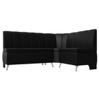 Кухонный угловой диван «Кантри», экокожа, цвет чёрный - фото 298449397