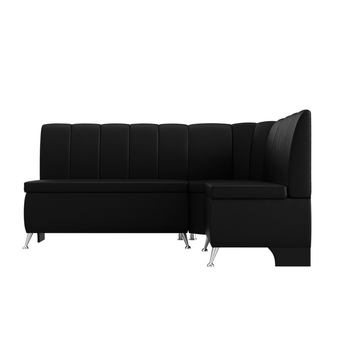 Кухонный угловой диван «Кантри», экокожа, цвет чёрный - фото 1907090435