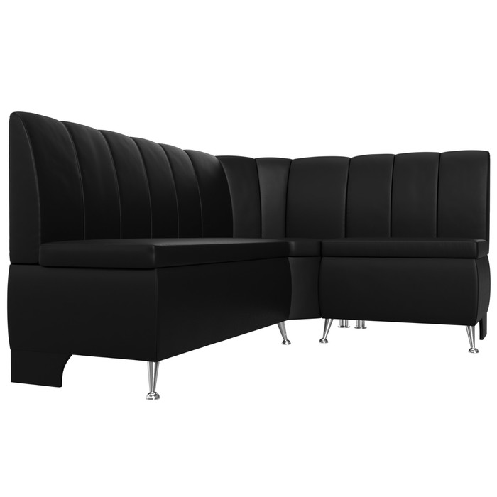 Кухонный угловой диван «Кантри», экокожа, цвет чёрный - фото 1907090436