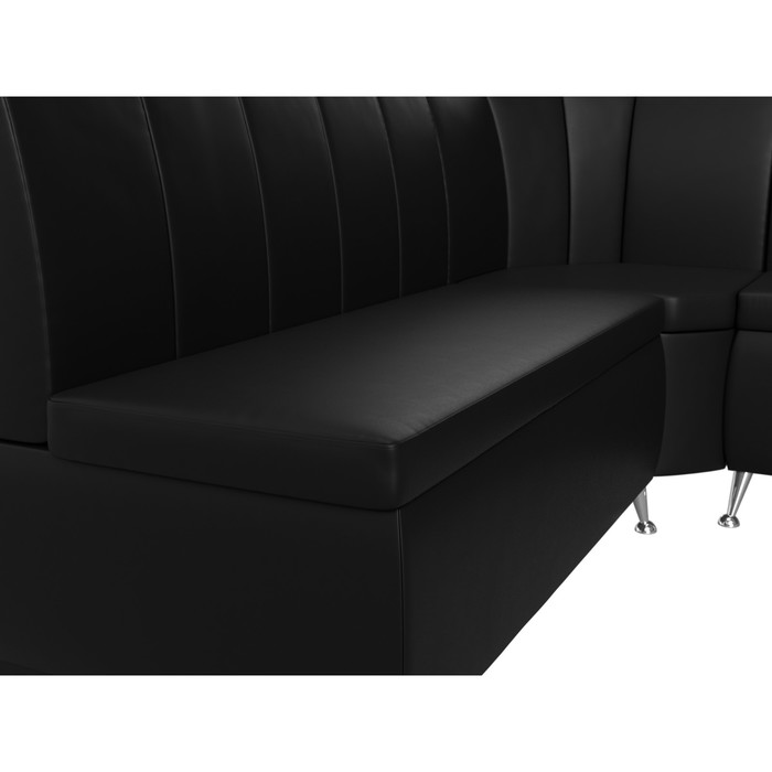 Кухонный угловой диван «Кантри», экокожа, цвет чёрный - фото 1907090437