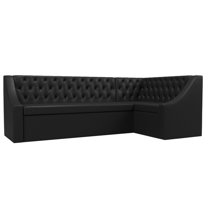 Кухонный угловой диван «Мерлин», механизм дельфин, экокожа, цвет чёрный - Фото 1