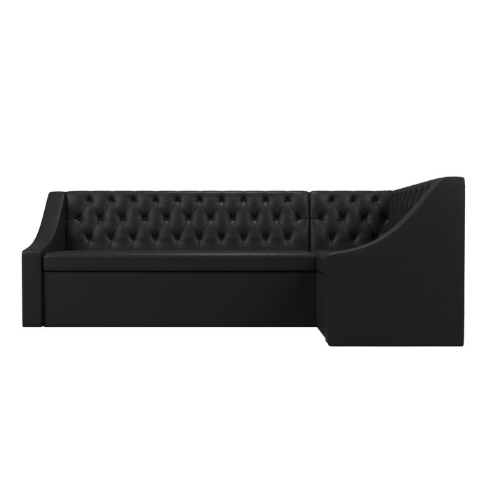 Кухонный угловой диван «Мерлин», механизм дельфин, экокожа, цвет чёрный - фото 1887957603