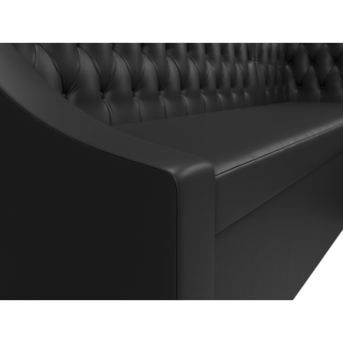 Кухонный угловой диван «Мерлин», механизм дельфин, экокожа, цвет чёрный - фото 1887957605