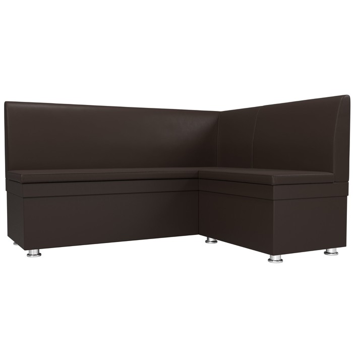 Кухонный угловой диван «Уют», экокожа, цвет коричневый - фото 1907090472