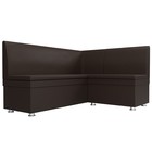 Кухонный угловой диван «Уют», экокожа, цвет коричневый - Фото 3