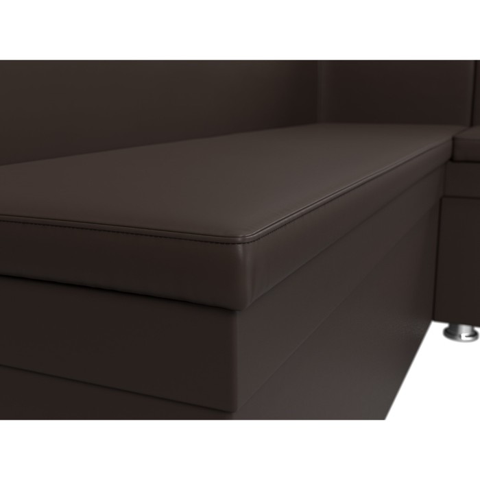Кухонный угловой диван «Уют», экокожа, цвет коричневый - фото 1927550545