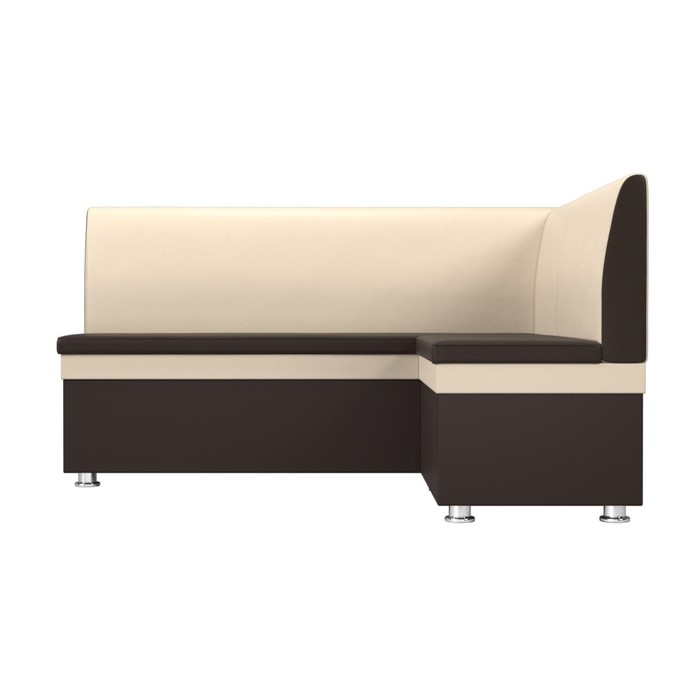 Кухонный угловой диван «Уют», экокожа, цвет коричневый / бежевый - фото 1886475433