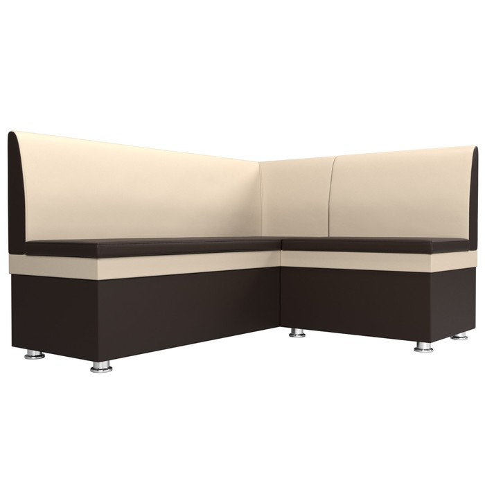 Кухонный угловой диван «Уют», экокожа, цвет коричневый / бежевый - фото 1886475434