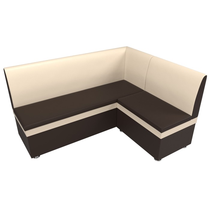 Кухонный угловой диван «Уют», экокожа, цвет коричневый / бежевый - фото 1927550553