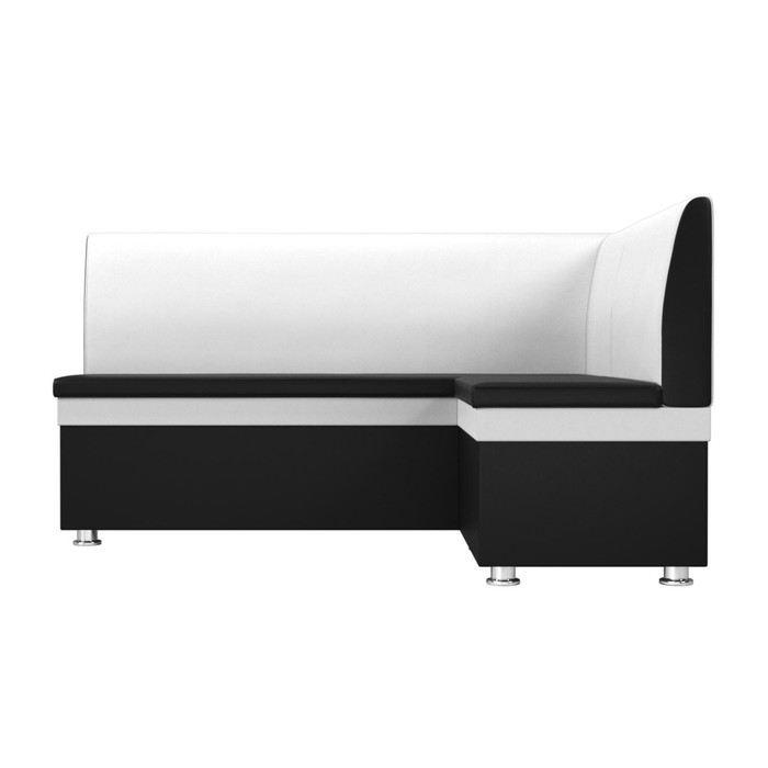 Кухонный угловой диван «Уют», экокожа, цвет чёрный / белый - фото 1907090488