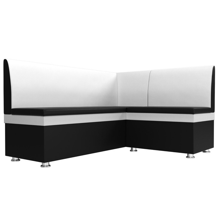 Кухонный угловой диван «Уют», экокожа, цвет чёрный / белый - фото 1907090489