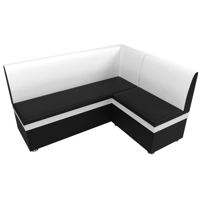 Кухонный угловой диван «Уют», экокожа, цвет чёрный / белый - фото 1907090491