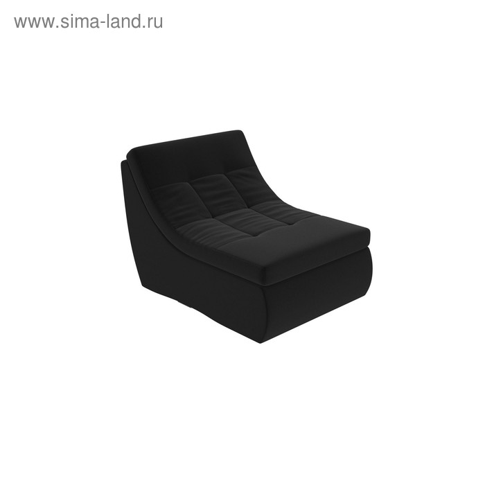 Модуль кресло «Холидей», микровельвет, цвет чёрный - Фото 1