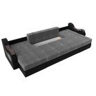 П-образный диван «Меркурий», механизм еврокнижка, рогожка, экокожа, цвет серый / чёрный - Фото 7