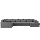 П-образный диван «Майами», механизм еврокнижка, рогожка, цвет серый - Фото 2