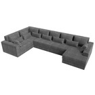 П-образный диван «Майами», механизм еврокнижка, рогожка, цвет серый - Фото 5