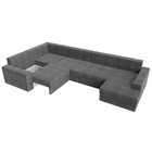 П-образный диван «Майами», механизм еврокнижка, рогожка, цвет серый - Фото 9