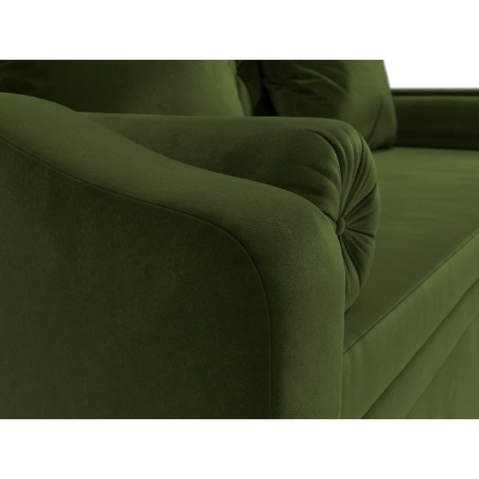 Прямой детский диван «Сойер», механизм выкатной, микровельвет, цвет зелёный - фото 1905641318