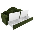 Прямой детский диван «Сойер», механизм выкатной, микровельвет, цвет зелёный 4915785