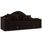 Прямой детский диван «Сойер», механизм выкатной, микровельвет, цвет коричневый - фото 298449476