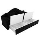 Прямой детский диван «Сойер», механизм выкатной, микровельвет, цвет чёрный 4915787