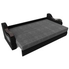 Прямой диван «Меркурий еврокнижка», механизм еврокнижка, рогожка, цвет серый / чёрный - Фото 6