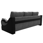Прямой диван «Меркурий еврокнижка», механизм еврокнижка, рогожка, цвет серый / чёрный - Фото 7