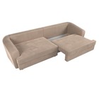 Прямой диван «Милтон», механизм еврокнижка, велюр, цвет бежевый 4915823