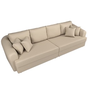 Прямой диван «Милтон», механизм еврокнижка, экокожа, цвет бежевый