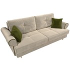 Прямой диван «Сплин», механизм еврокнижка, микровельвет, цвет бежевый - Фото 5