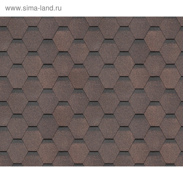 Гибкая черепица Döcke PIE STANDARD СОТА Коричневый 3 м2