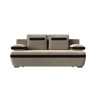Прямой диван «Каир», механизм еврокнижка, микровельвет, цвет бежевый / коричневый - Фото 2