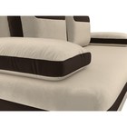 Прямой диван «Каир», механизм еврокнижка, микровельвет, цвет бежевый / коричневый - Фото 4
