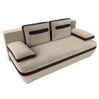 Прямой диван «Каир», механизм еврокнижка, микровельвет, цвет бежевый / коричневый - Фото 6