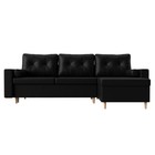 Угловой диван «Белфаст», механизм пантограф (тик-так), экокожа, цвет чёрный - Фото 7