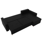 Угловой диван «Белфаст», механизм пантограф (тик-так), экокожа, цвет чёрный - Фото 8