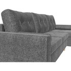 Угловой диван «Белфаст», механизм пантограф (тик-так), рогожка, цвет серый - Фото 2
