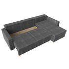 Угловой диван «Белфаст», механизм пантограф (тик-так), рогожка, цвет серый - Фото 5