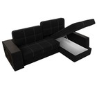 Угловой диван «Брюссель», механизм дельфин, микровельвет, цвет чёрный - фото 2167928