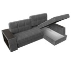 Угловой диван «Брюссель», механизм дельфин, рогожка, цвет серый - фото 2167936