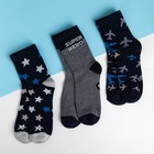 Носки для мальчика KAFTAN Super hero, набор 3 пары, чёрные, 14-16 см - Фото 2