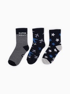 Носки для мальчика KAFTAN Super hero, набор 3 пары, чёрные, 16-18 см - фото 65313835