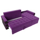 Угловой диван «Венеция», механизм еврокнижка, микровельвет, цвет фиолетовый - фото 2167971