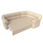 Диван угловой «Карнелла», механизм дельфин, экокожа, цвет бежевый  (артикул 4915907)  большой выбор товаров оптом и в розницу по низким ценам с доставкой