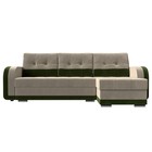 Угловой диван «Марсель», механизм еврокнижка, микровельвет, цвет бежевый / зелёный - Фото 2